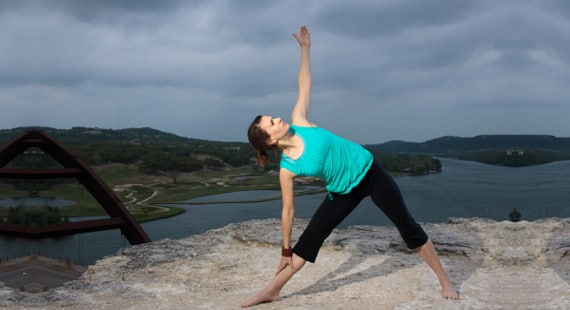Trikonasana triangle yoga pose for beginners 