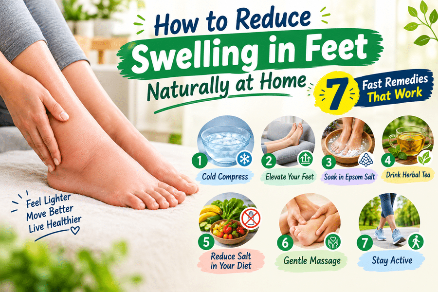 reduce swelling in feet naturally at home